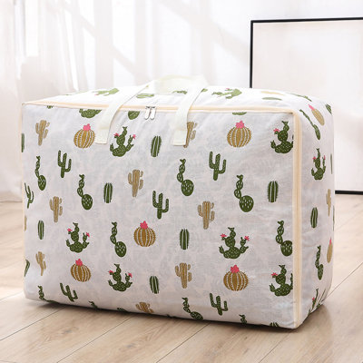 Sac de rangement Largecapacité avec poignée Seau de rangement pliable pour couverture de courtepointe