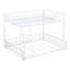 Lit double superposé au-dessus de grand lit blanc, peu encombrant avec structure en métal, amovible, garde-corps et garde-corps supplémentaires-890928894-890928895