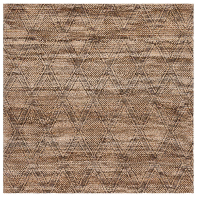 Tapis naturel / noir Ilenna, Carré 6 pi