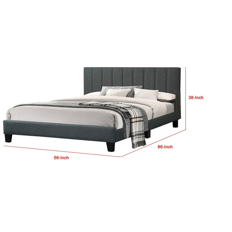 Lit plateforme double tapissier baies