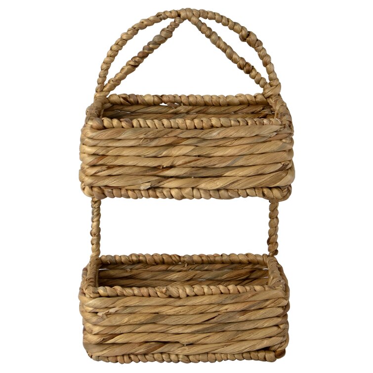 Bayou Breeze Storage Shelf Organizer Wicker Basket Set & Reviews