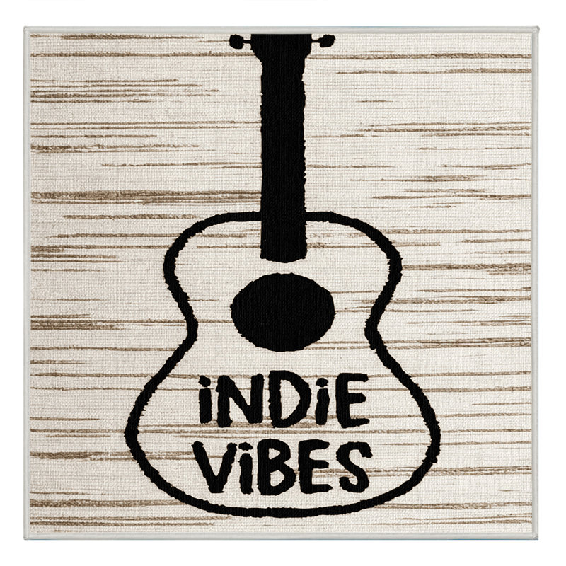  Tapis lavable Indie Music Vibes, Rectangle 7 pi x 9 pi