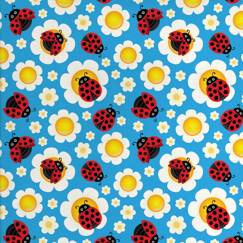 Tissu coccinelle, H 36 po x l 58 po x P 1 po