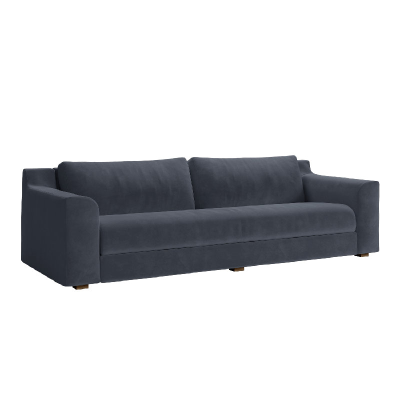 Elevate Sofa 96", Ash Recycled Velvet