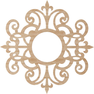 20"OD x 6 1/2"ID x 3/8"T Dijon Wood Fretwork Pierced Ceiling Medallion, Birch
