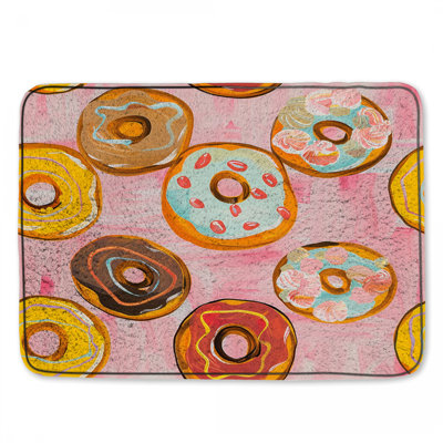Donuts, tapis de bain, nourriture, décoration de salle de bain, pop art