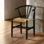 Chaise de salle à manger en bois noir 2 pièces
