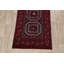 Tapis décoratif en laine rouge foncé de conception unique 2 pi 11 po x 6 pi noué à la main Balouch