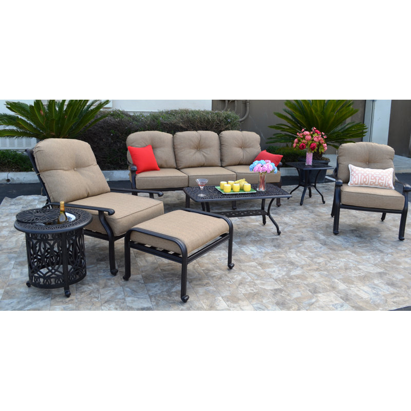 Allene 5 - Person Patio Conversation Set with Cushions