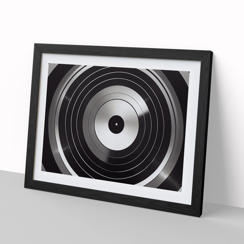 Glamorous Vinyl Record - Framed Print, Black, 46cm H x 64cm W x 2cm D