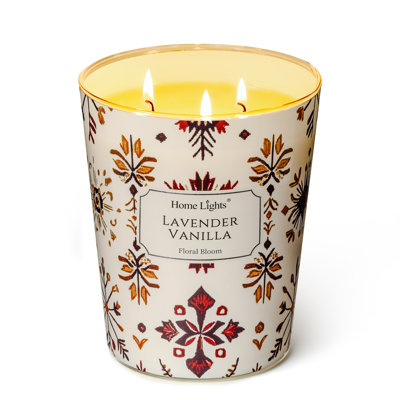 Lavender Vanilla | Homelights 3-Wick- 34Oz Soy Wax Long-Lasting Scented Candles