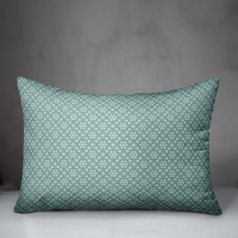 Coussin floral, Bleu