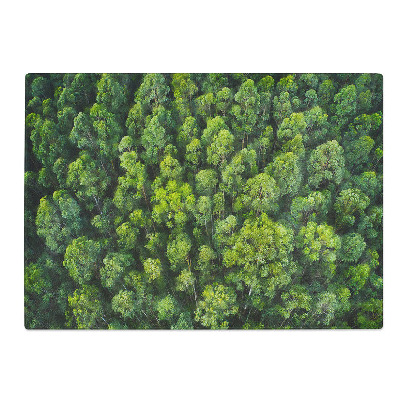 Tempered Glass Green Tree Tops Chopping Board, 20 cm x 28.5 cm