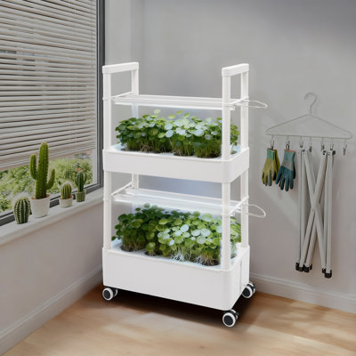 2-Tier 28-Hole Hydroponic Growing Kit With Light