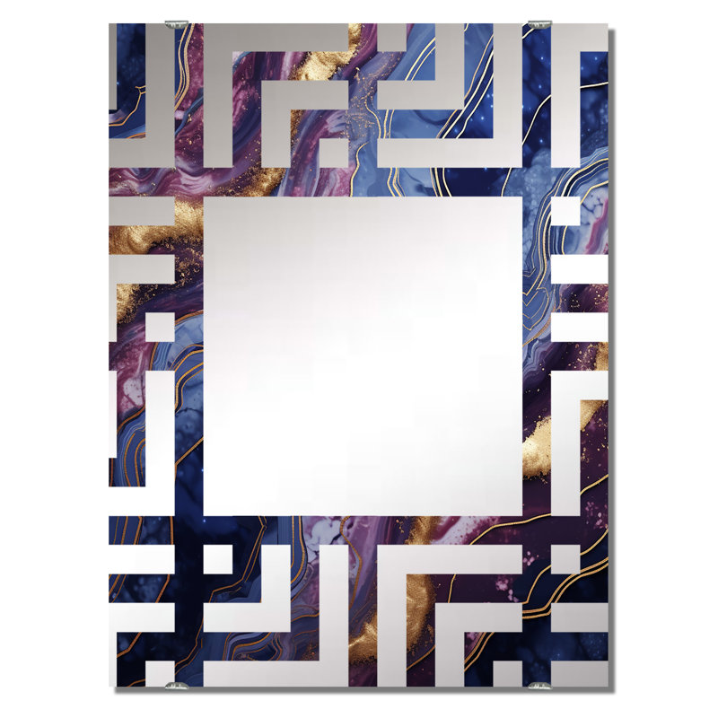 Rizac - Miroirs muraux décoratifs en marbre abstrait, 40 po x 30 po