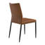 Chaise de salle à manger rembourrée en similicuir brun, pieds en métal noir, livrée montée, idéale pour la cuisine, hauteur d'assise 46 cm, multifonctionnelle, entièrement assemblée, hauteur 86 cm