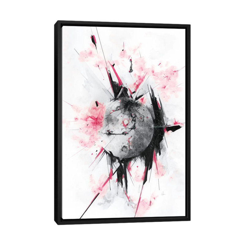 « mars », reproduction d’art sur toile tendue, Toile avec cadre noir, Pas de tapis, H 48 po x l 32 po x P 1,5 po