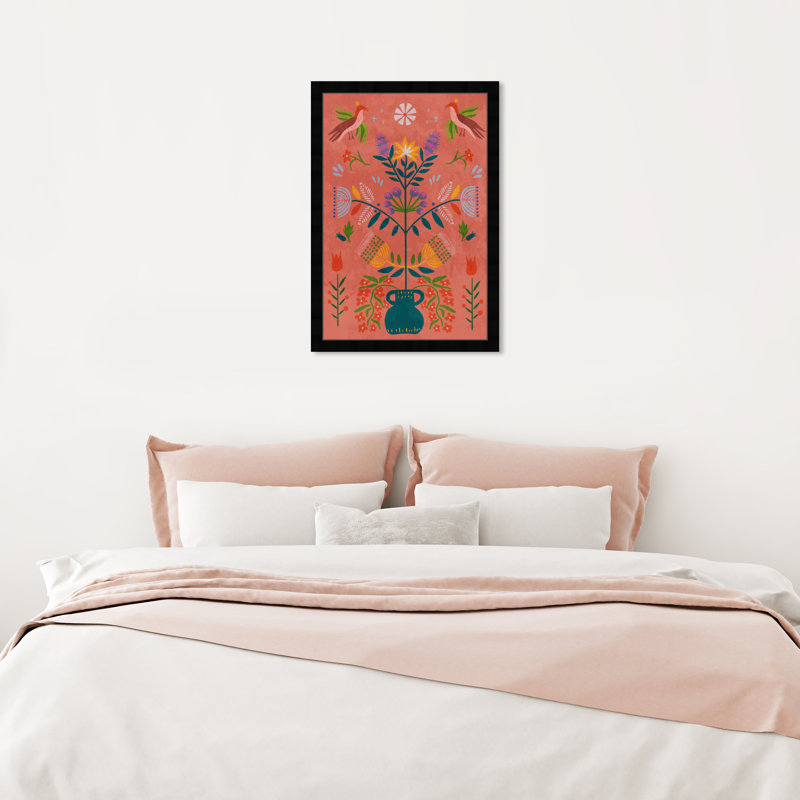 Bohemian Botanical Illustration by  - Picture Frame Print, Black, 26" H x 18" W