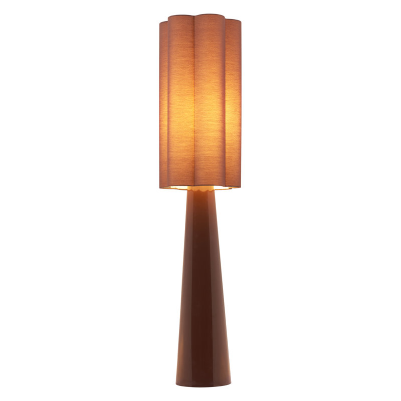Lampe sur pied violette brune