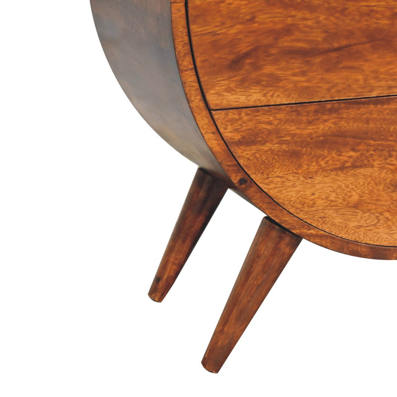 Presque 70cm W Solid Wood Bedside Table