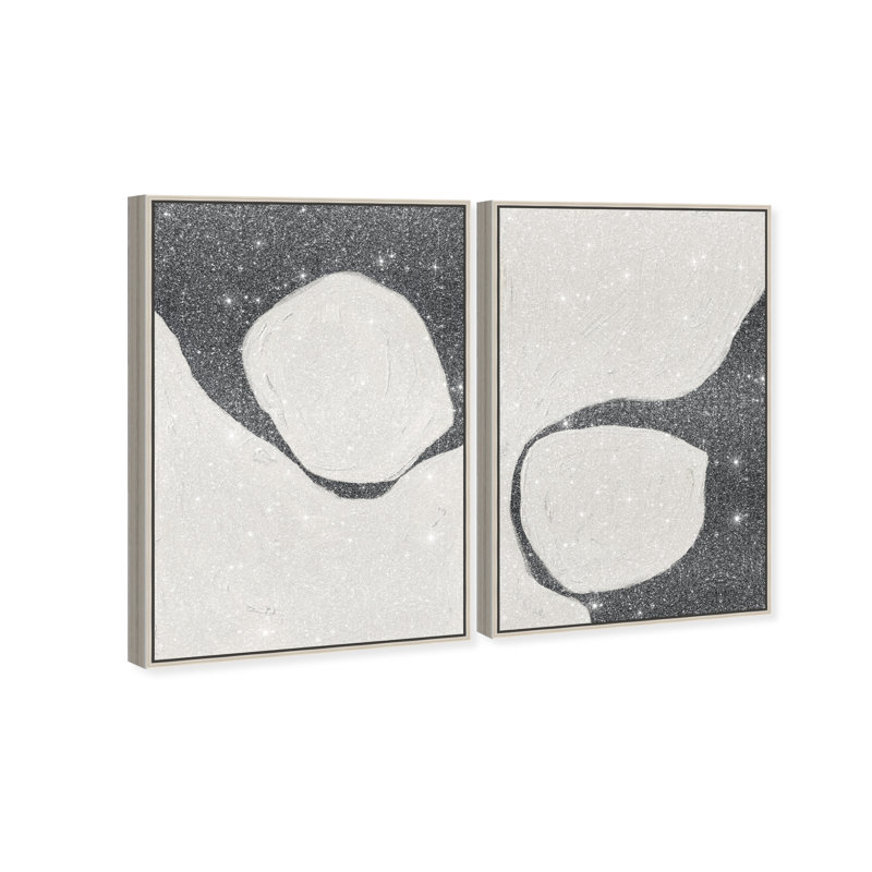 Neutral Balance Set Set by Oliver Gal, 31"H x 46"W, Silver Floater Frame
