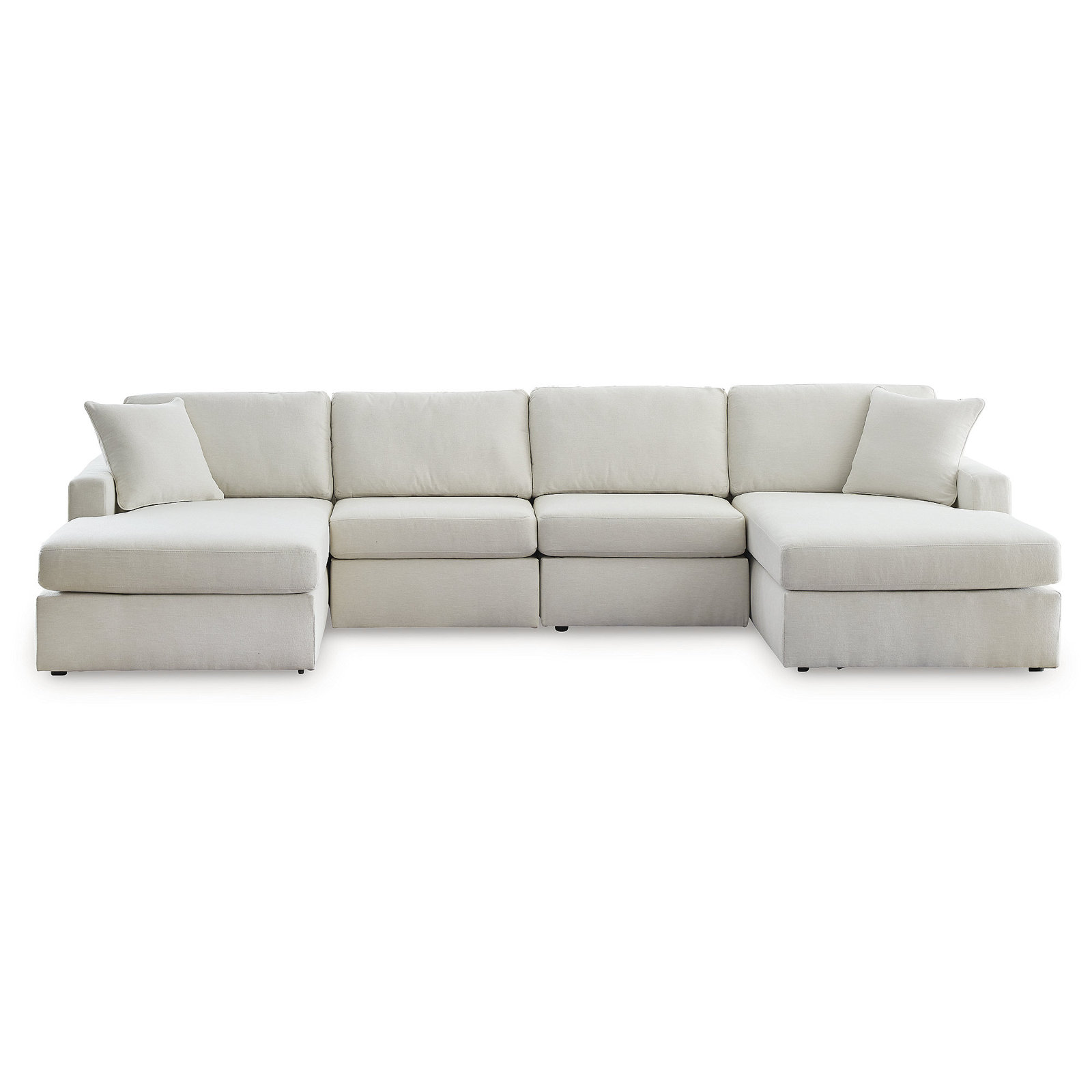 Modular Sectional, Beige Polyester