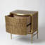 Commode de chevet Crinkle - laiton / bronze