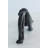 Nifao Stretching Panther Black Resin Sculpture with Beaded Texture - Luxury Designer Animal Décor - 15" x 4" x 6"H-258824250