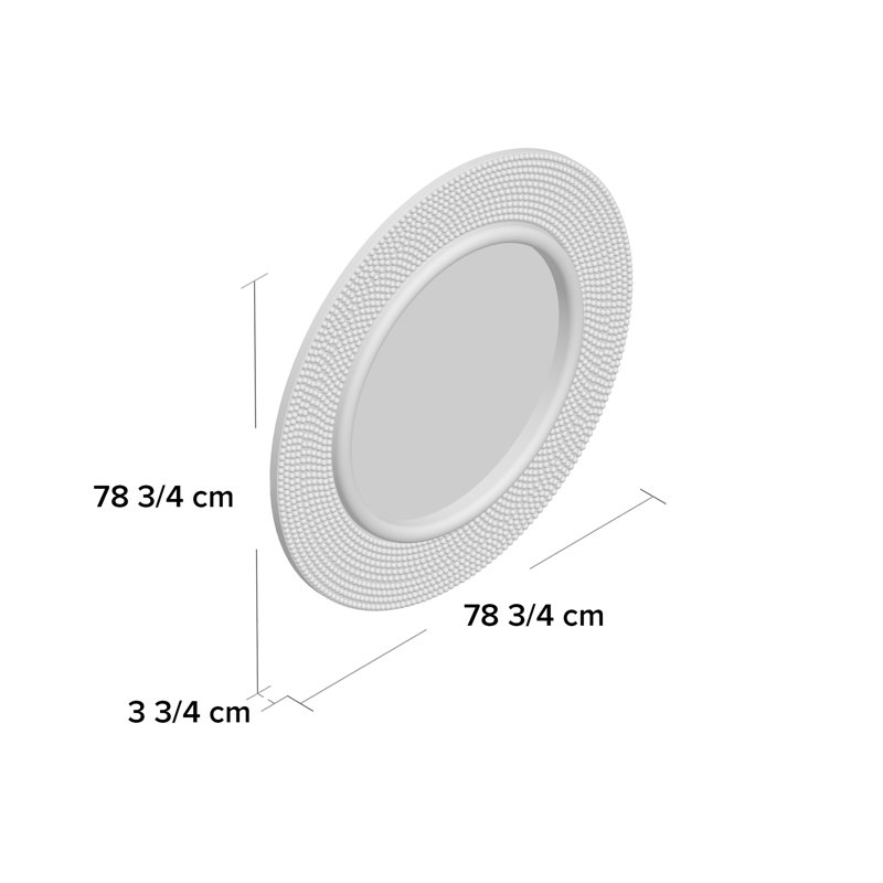 Julien Round Mirror, Silver Leaf