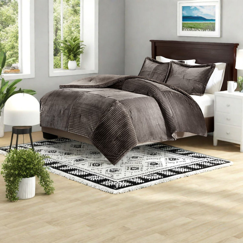 Ensembles de literie douillette douillette en polyester moderne et confortable pour la maison
