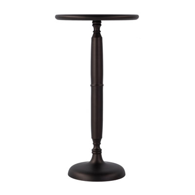 Alexi 12 in. W Round Metal Pedestal Base End Table