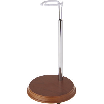 Support pour poupée en bois et chrome Ebern Designs, H 10 po x l 5,5 po x P 5,5 po, convient aux poupées de 17 à 22 pouces