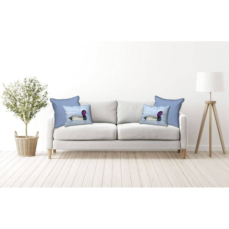  Coussin décoratif intérieur / extérieur Lesser Scaup, H 16 po x l 20 po x P 6 po
