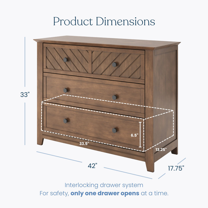 Atwood Kids 3 - Drawer Dresser, Cocoa Bean
