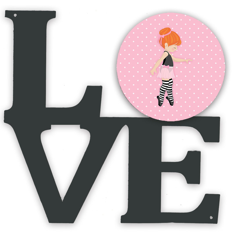 Décoration murale en métal love ballerine head rer1