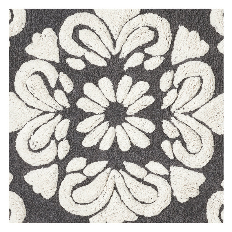 Ensemble de tapis de salle de bain 100% coton super absorbant de qualité supérieure Danitra, Gris anthracite