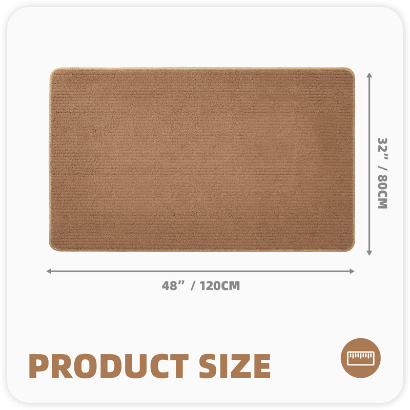 Tapis d'entrée / extérieur antidérapant Brynsley, L 32 po x L 48 po, Brun