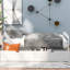 Lit simple Space avec tiroir blanc - Lit plateforme au look exquis, compartiments fonctionnels
