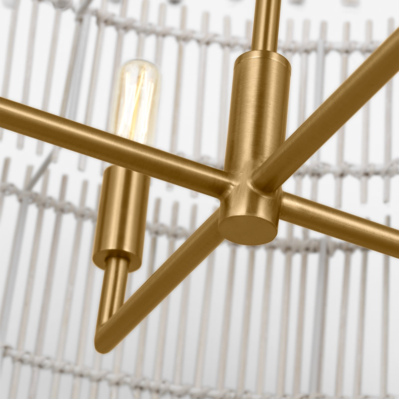 Elio Medium Hanging Shade, Burnished Brass, 20.75" H x 30" W x 30" D