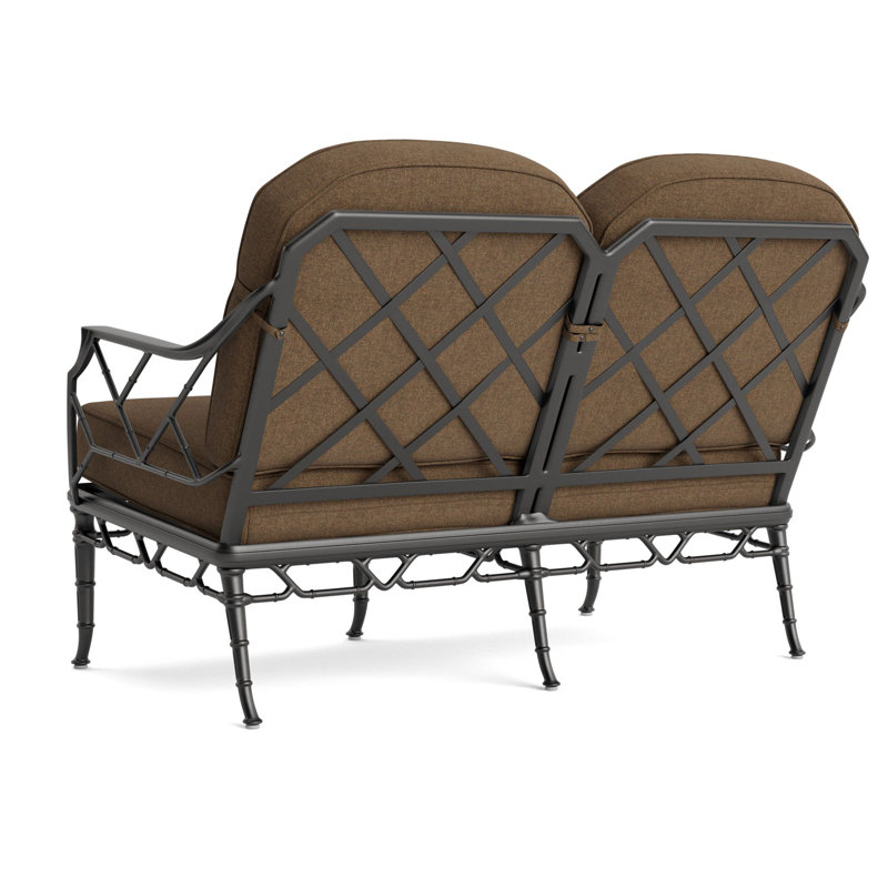 Calcutta Outdoor 2 - Seat Loveseat, Fusion Moccasian, Textured Pewter