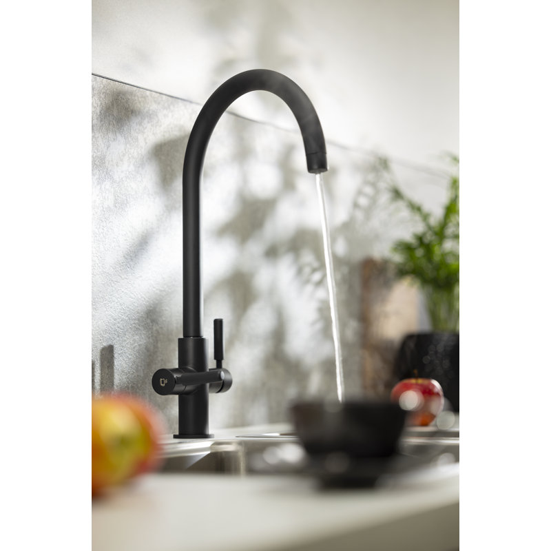 Abode Hemista Slimline 3-in-1 Hot Water Tap, Matt Black