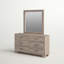 Commode double 6 tiroirs avec miroir Kaliana
