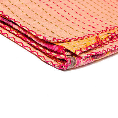 Kantha Knitted Throw Blanket