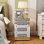Mirrored Nightstand Bedside Table With Drawer
