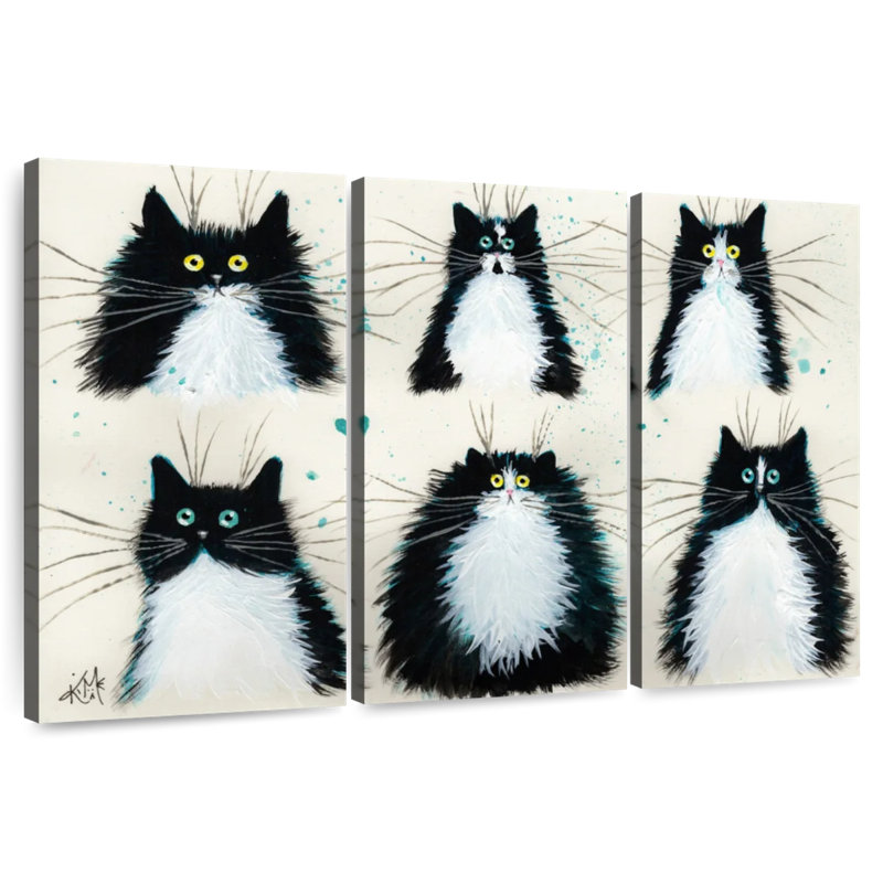 Tuxedo Cats, 36" H x 57" W