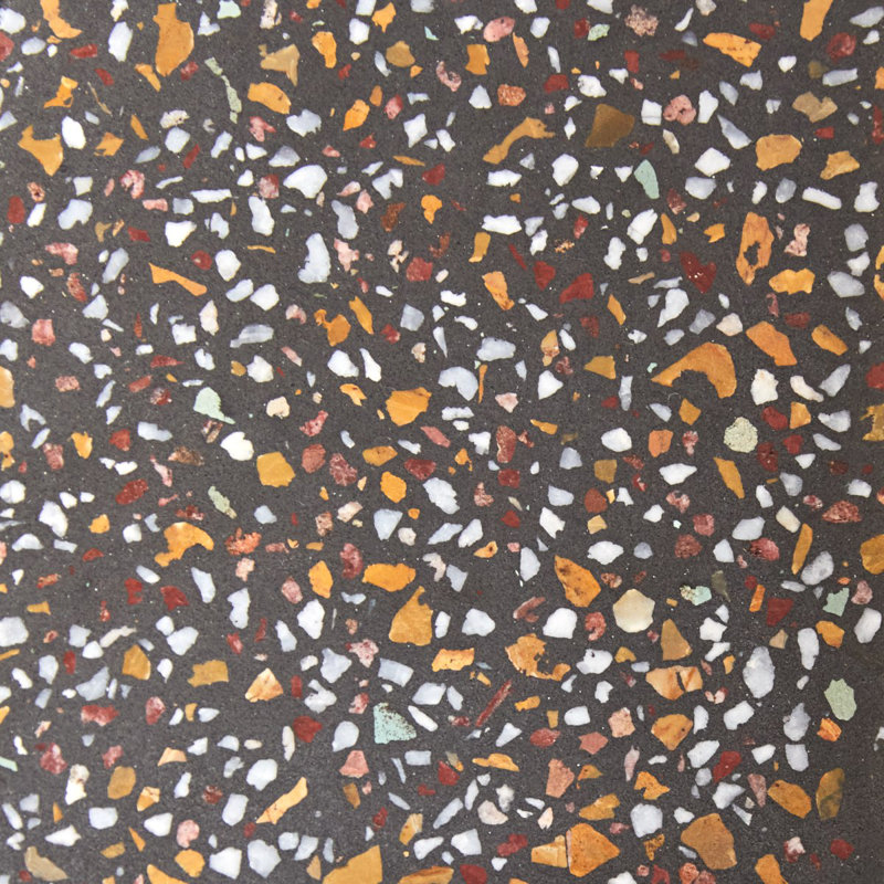Thais Square Black Terrazzo Bathroom Sink, Confetti