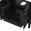 Ensemble de meuble-lavabo 60 po avec lavabo double 60 po, lavabo en céramique, portes à fermeture en douceur avec tablette, tiroir de rangement, noir