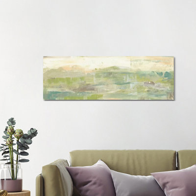 Greenery Horizon Line III by Jennifer Goldberger - Wrapped Canvas Panoramic Painting