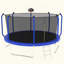 Trampoline 14FT avec panier de basketball, trampoline d'extérieur renforcé de type ASTM avec filet d'enclos