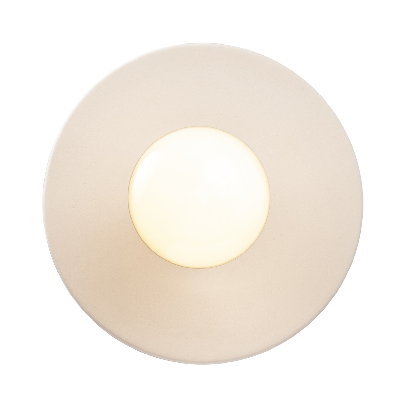 Leni Single Light Ceramic Dimmable Pendant, Bisque, Dark Bronze